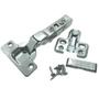 Imagem de Kit 04 Dobradiças Curva Inox Amortecedor Click Móveis Portas