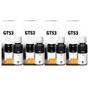 Imagem de Kit 04 Garrafa de Tinta GT53 Preto 90ML para tank 5800, 5810, 5820, 310, 350, 410, 450, 510, 550, 610