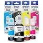 Imagem de kit 04 Garrafas de Tintas T504 CMYK para impressora L14150