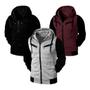 Imagem de Kit 04 Moletom Blusa De Frio Casaco Com Ziper Jaqueta Com Capuz