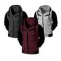Imagem de Kit 04 Moletom Blusa De Frio Casaco Com Ziper Jaqueta Com Capuz