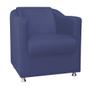 Imagem de Kit 04 Poltrona Cadeira Decorativa Tilla   Para Sala de Estar Recepção Escritório Suede Azul Marinho - KDAcanto Móveis