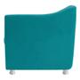 Imagem de kit 04 Poltrona Decorativa Recepção Tila Suede Azul Turquesa