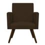 Imagem de kit 04 Poltronas Arenzza Palito Tabaco Suede Marrom - DAMAFFÊ MÓVEIS