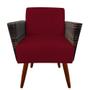 Imagem de Kit 04 Poltronas Chanel Braça Tramada Pés Palito Suede Marsala - D'Classe Decor