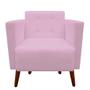 Imagem de kit 04 Poltronas Decorativa Isa Pés Palito Suede Rosa Bebê - D'Classe Decor