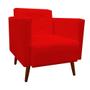 Imagem de kit 04 Poltronas Decorativa Isa Pés Palito Suede Vermelho - D'Classe Decor