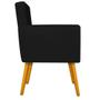 Imagem de kit 04 Poltronas Decorativas Arenzza Palito Mel Suede Preto - DAMAFFÊ MÓVEIS