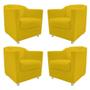 Imagem de kit 04 Poltronas Decorativas Babel Corano Amarelo - DAMAFFÊ MÓVEIS