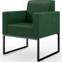 Imagem de Kit 04 Poltronas Decorativas Sala Base fixa Metal Helô L02 Facto Verde Musgo - Lyam Decor