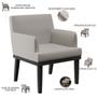 Imagem de Kit 04 Poltronas Decorativas Sala de Estar Base Preto Beatriz W01 Linho Bege - Lyam Decor