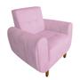 Imagem de Kit 04 Poltronas Golden Pés Palito Suede Rosa Bebê - D'Classe Decor