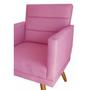 Imagem de Kit 04 Poltronas Luxo Decorativas Nina Suede Rose