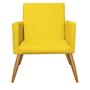 Imagem de Kit 04 Poltronas Nina Decorativa Sala de Estar Recepção Suede Amarelo - Ahz Móveis