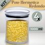 Imagem de Kit 04 Potes Hermético Redondo Lumini Empilhável 1000ml