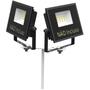 Imagem de Kit 04 Suportes De Refletor Led Canhão de Luz Fachada Banner Base Estaca Jardim Iluminação