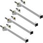 Imagem de KIT 04 Suportes Haste De Refletor Led Parede Fachada Banner Base Reta 70 Cm