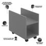 Imagem de Kit 04 Suportes Para Cpu E Nobreak Com Rodízios Guide L03 Cinza - Lyam