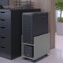 Imagem de Kit 04 Suportes Para Cpu E Nobreak Com Rodízios Guide L03 Cinza - Lyam