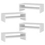Imagem de Kit 04 Suportes Stand Base Para Monitor Soft Elevado 45cm em MDF com 01 Prateleira - Desk Design