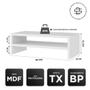Imagem de Kit 04 Suportes Stand Base Para Monitor Soft Elevado 45cm em MDF com 01 Prateleira - Desk Design