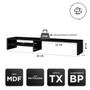 Imagem de Kit 04 Suportes Stand Base Para Monitor Soft Elevado 95cm em MDF com 01 Prateleira - Desk Design