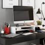 Imagem de Kit 04 Suportes Stand Base Tela Monitor Soft Elevado 65cm em MDF com 01 Prateleira - Desk Design