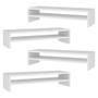 Imagem de Kit 04 Suportes Stand Base Tela Monitor Soft Elevado 65cm em MDF com 01 Prateleira - Desk Design
