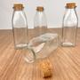 Imagem de Kit 04 Unidades Porta Mantimentos de Vidro com Rolha 330ml