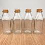 Imagem de Kit 04 Unidades Porta Mantimentos de Vidro com Rolha 330ml