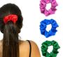 Imagem de Kit 04 Xuxinha Elástico Prendedor de Cabelo Rabicó Cetim Anti-frizz Headband Scrunchie