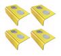 Imagem de Kit 04un Esteiras Para Braço De Sofá Com Porta Copos Alumínio Amarelo