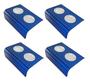 Imagem de Kit 04un Esteiras Para Braço De Sofá Com Porta Copos Alumínio Azul Bic.