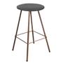 Imagem de Kit 05 Banqueta Alta Loni Eiffel Industrial Cozinha Bar Balcão Bistrô Ferro Bronze material sintético Cinza - Ahazzo Móveis