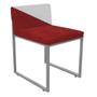 Imagem de Kit 05 Cadeira Office Lee Duo Sala de Jantar Industrial Ferro Prata Sintético Vermelho e Branco - Ahz Móveis