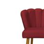 Imagem de Kit 05 Cadeira Poltrona Pétala de Flor para Penteadeira Sala Quarto material sintético Vermelho - Dhouse Decor