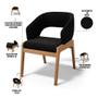 Imagem de Kit 05 Cadeiras de Jantar e Estar Living Estofada Lince L02 Bouclê Preto - Lyam Decor