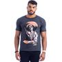 Imagem de Kit 05 Camisetas Masculina Estampada Gola Redonda 100% Algodão