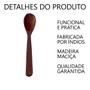 Imagem de Kit 05 colher de pau para arroz média 23CM em madeira maciça