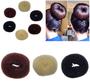 Imagem de Kit 05 Donuts Rosquinha Anel Coque Cabelo Penteado Dunets Famosos Loiro Castanho Preto 