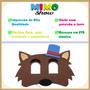 Imagem de Kit 05 Máscaras Fantasia Infantil Animal Lobo Floresta