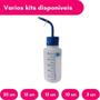 Imagem de Kit 05 Pissetas Plástica Almotolia Graduada 250ml Bico Curvo