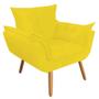 Imagem de Kit 05 Poltrona Cadeira Decorativa  Opala Sala de Estar Recepção Consultório Escritório Suede Amarelo - KDAcanto Móveis