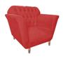 Imagem de Kit 05 Poltrona Cadeira Decorativa  Ster com Capitone  Sala de Estar Recepção Escritório Suede Vermelho - KDAcanto Móveis