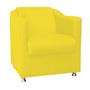 Imagem de Kit 05 Poltrona Cadeira Decorativa Tilla   Para Sala de Estar Recepção Escritório Suede Amarelo - KDAcanto Móveis