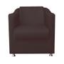 Imagem de Kit 05 Poltrona Cadeira Tilla Decorativa Recepção Sala De Estar material sintético Marrom - KDAcanto Móveis