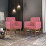 Imagem de Kit 05 Poltronas Decorativa Reforçada Oferta - Balaqui Decor Rosa