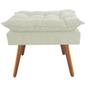 Imagem de Kit 05 Puff Opala decorativo  Pés em Madeira Sala de Estar Recepção Escritório Suede Bege - KDAcanto Móveis