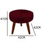 Imagem de Kit 05 Puffs Duda Decorativo Pés Palito Suede Marsala - D'Classe Decor