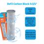 Imagem de Kit 05 Refil de Reposição Filtro Com Torneira Carbom Block 9.3/4 Acquabios